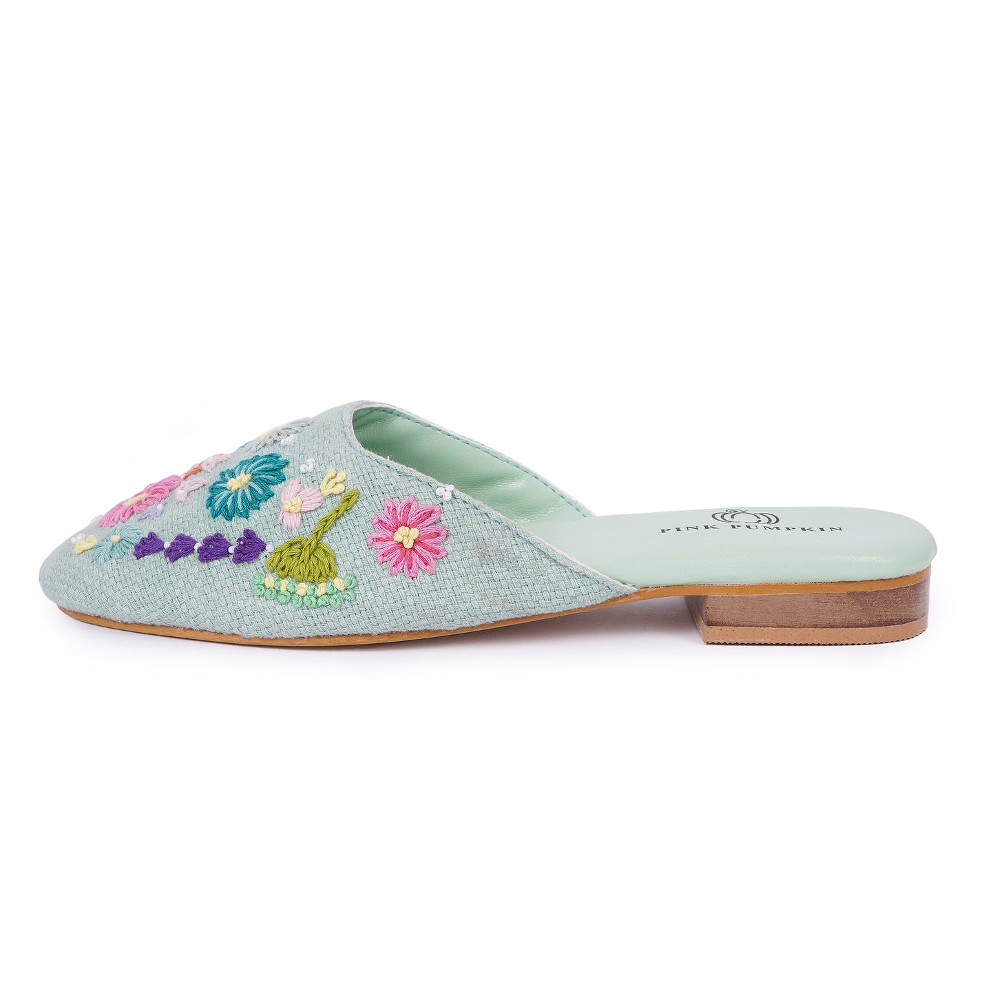 Women's Embroidered Floral Mules | Traditional Jutti Style