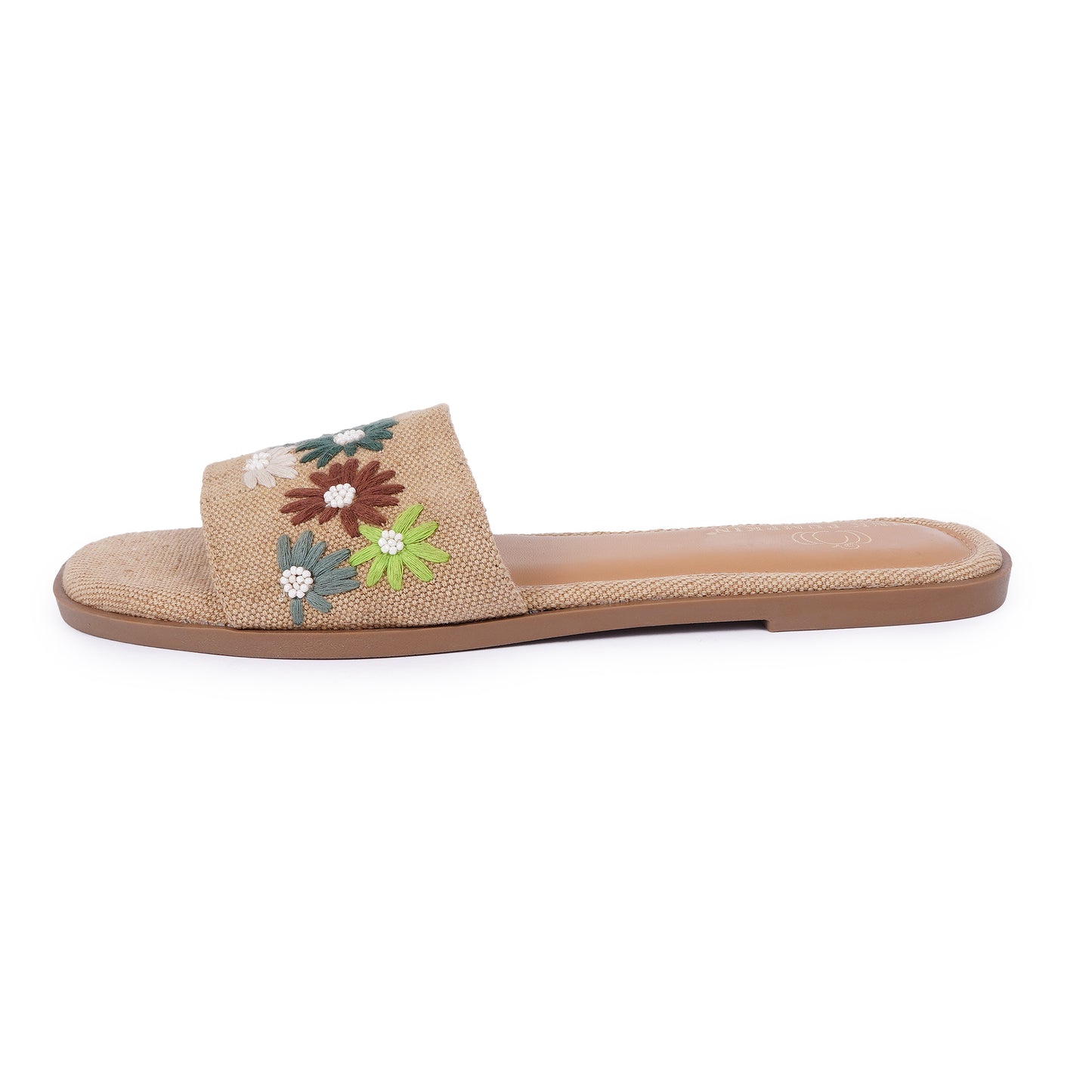 Ethnic Embroidered Jute Chappal for Women | Stylish Flats for Party & Formal Wear